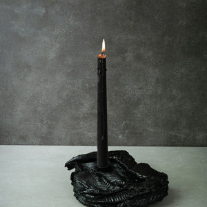 No. 3 Large Black Single Candleholder